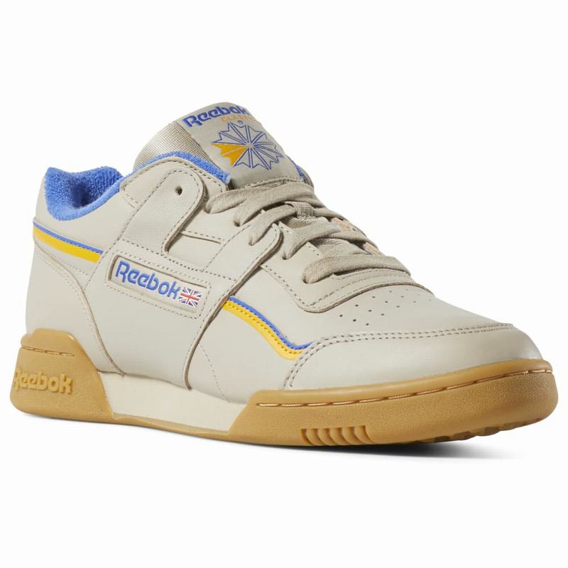 Reebok Workout Plus Tenisky Panske - Béžové/Zlate KD5287EY